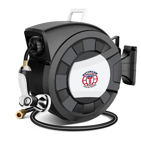 Retractable Garden Hose Reel By Bstokcam 12 X 66ft Hybrid Rubber Hose Water Hose Reels