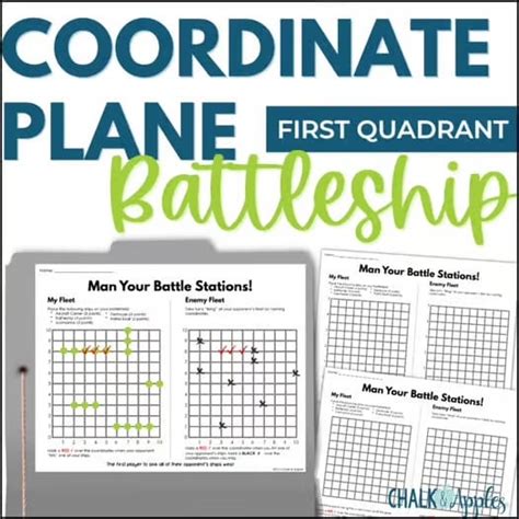 Quadrant Coordinate Plane Graphing Battleship Activity For Coordinate