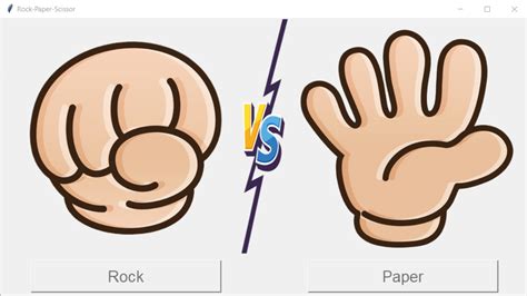 Rock Paper Scissors in Python using GUI Tkinter - Python CodeSpeedy