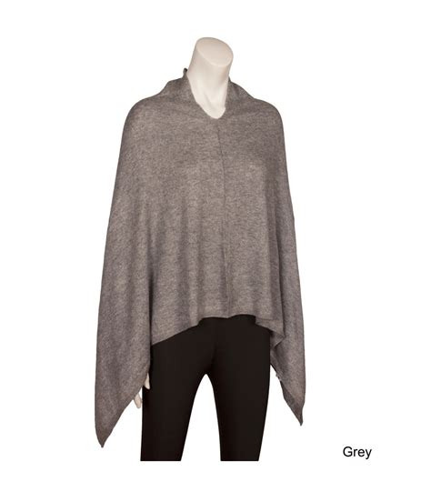 Grey Cashmere Poncho From Nepal Online Pashmina Shop For Poncho