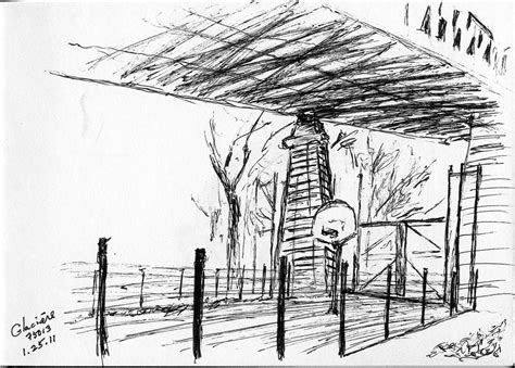 Basketball Court Sketch at PaintingValley.com | Explore collection of Basketball Court Sketch