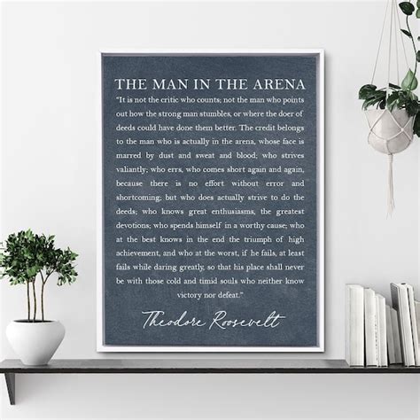 Man In The Arena Etsy