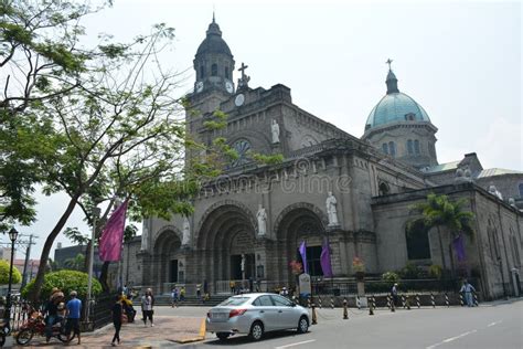 Manila Cathedral Church Facade At Intramuros In Manila Philippines