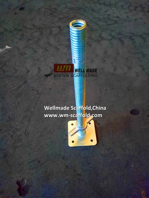 Adjustable Base Plate For Scaffolding Leveling Foot Screw Jack Base O