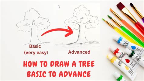 Tree How To Draw A Tree With Pencil Deciduous Tree Very Easy