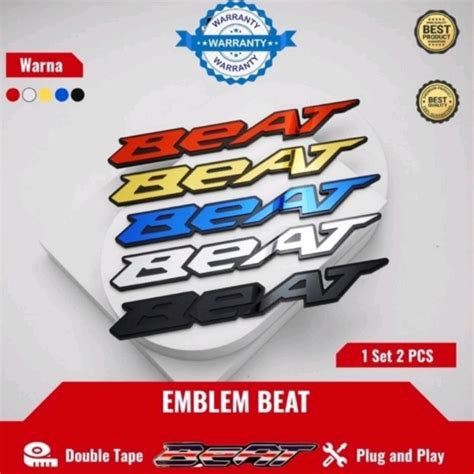 Jual Logo Emblem BEAT Emblem Timbul 3D Motor HONDA BEAT Shopee Indonesia