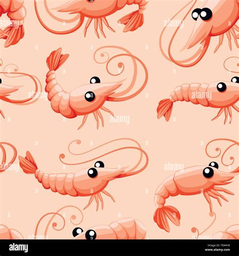 Funny Chef Shrimp Cartoon Cooking Stock Vector Images Alamy