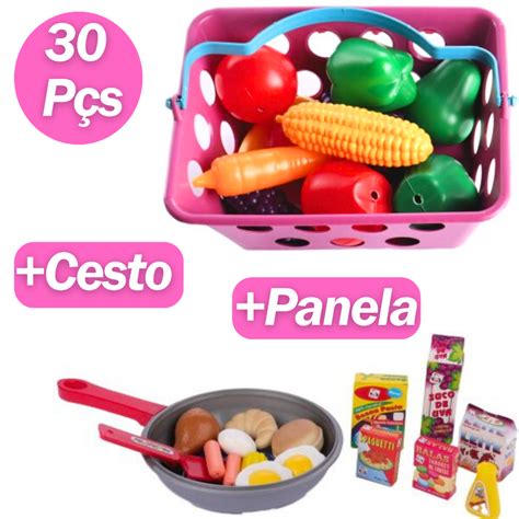 Comidinha Comida De Brinquedo Infantil Cozinha Frutas Legumes De