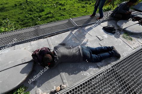 Migrants Ride Freight Train On Their Editorial Stock Photo - Stock ...