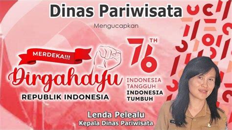 Lenda Pelealu Dinas Pariwisata Kota Manado Mengucapkan Dirgahayu