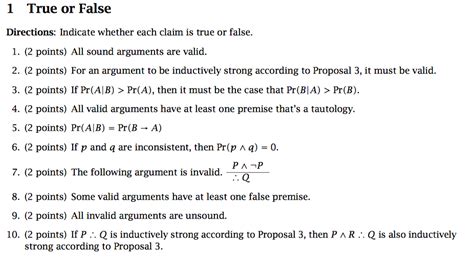 Solved True Or False Directions Indicate Whether Each Chegg