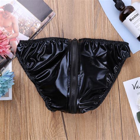 Malles de lingerie sexy hommes sous vêtements faux cuir boxer short short slip eBay