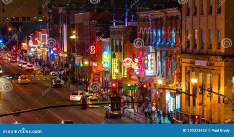 Nashville Broadway Strip editorial stock photo. Image of landmark ...