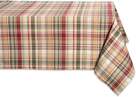 Newbridge Harvest Diagonal Plaid Fall Thanksgiving Vinyl Flannel Backed Tablecloth