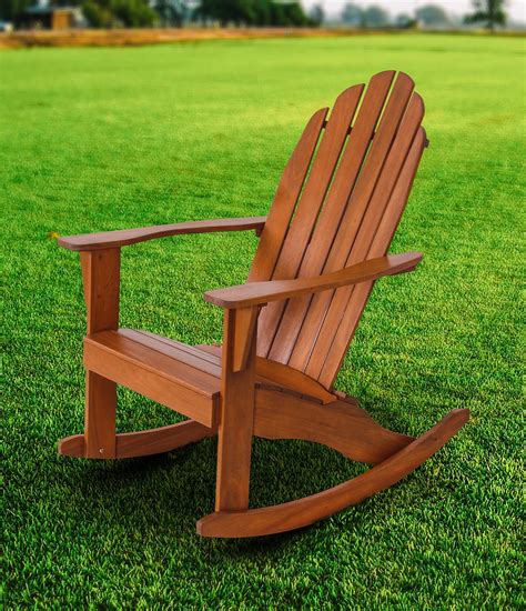 Mainstays Wood Adirondack Rocking Chair Natural