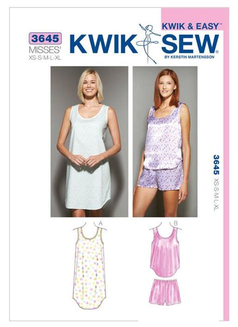 K3645 Kwik Sew Patterns Kwik Sew Nightgown Pattern