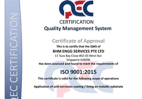 Bhm Engg Services Pte Ltd Corrosion Protection Specialist