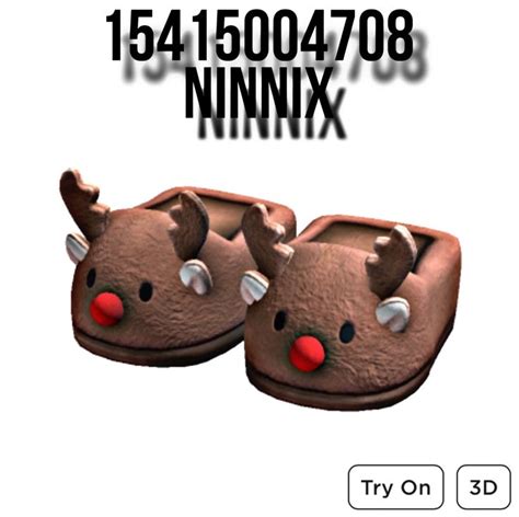 Reindeer Slippers Roblox Roblox Roblox Codes Bloxburg Decal Codes