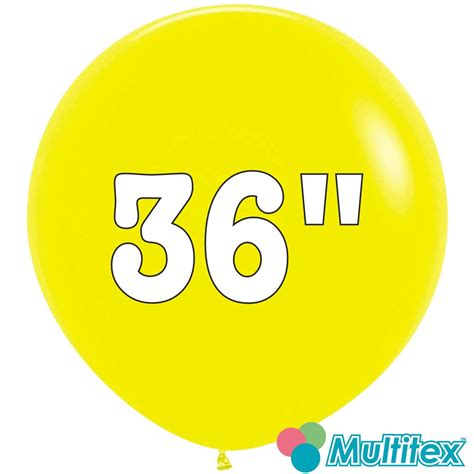 Balon Gigant 36 90 cm Żółty 1 szt Balony gumowe bez nadruku