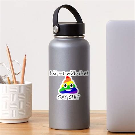 Pegatina Golpéame con esa mierda gay Versión Emoji de PrussianDragon Redbubble
