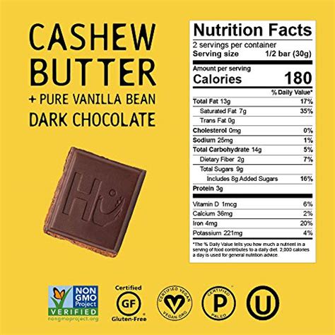 Hu Chocolate Bars 8 Pack Cashew Butter Vanilla Bean Chocolate