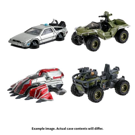 Hot Wheels Replica Entertainment Mix Vehicles Case