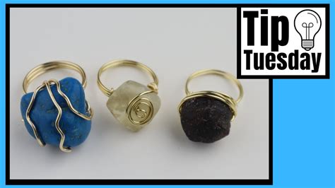 Wire Wrapped Stone Rings With Holes Tip Tuesday Tutorial Youtube