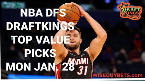 Nba Dfs Draftkings Value Picks For Monday 013122 Youtube