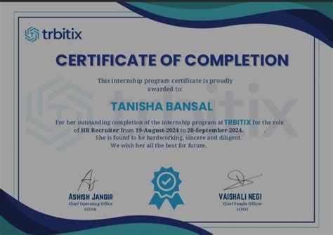 Tanisha Bansal on LinkedIn: #gl #internship 