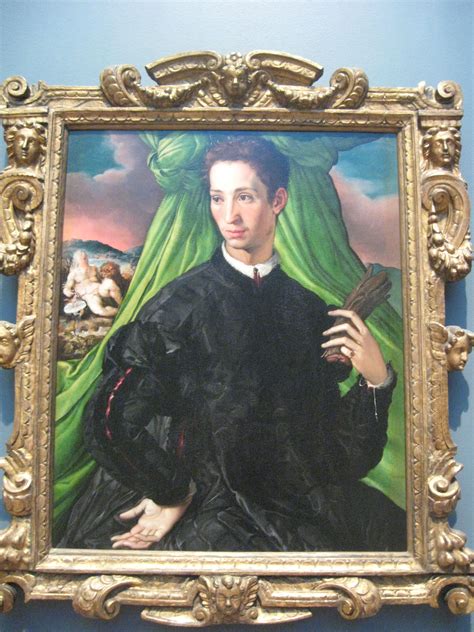 Portrait Of A Florentine Nobleman By Francesco Salviati Oil On Panel