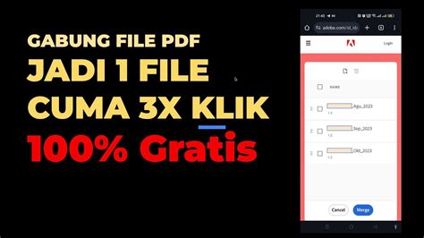 CARA GABUNGKAN FILE PDF JADI 1 FILE PDF GRATIS TANPA SOFTWARE CUMA 3x