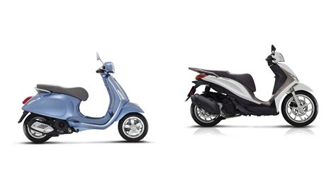 Motorrad Vergleich Vespa Primavera 125 I E 3v 2015 Vs Piaggio Medley