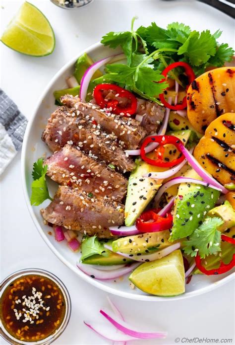 Grilled Tuna Steak Salad Recipe Chefdehome