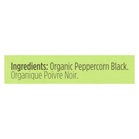 Spicely Organics Organic Peppercorn Black Case Of 6 045 Oz