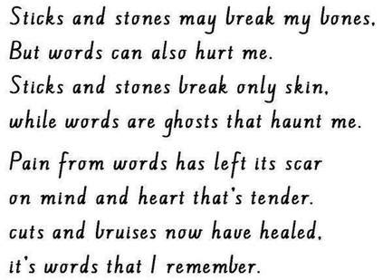 Sticks and Stones Poem - Bullying ENDS Now