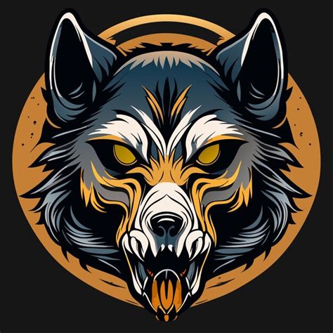 Premium Vector Classic Wolf Skull Artwork