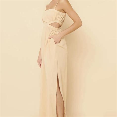 Nude Lucy Rana Cut Out Maxi Dress Depop
