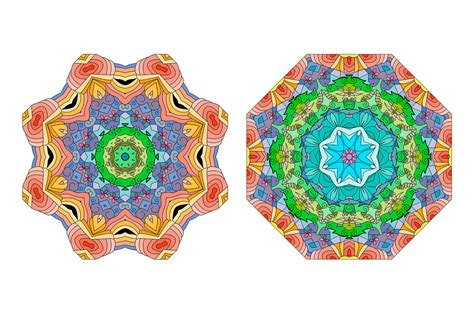 Unique Colored Mandalas Part By Watercolor Fantasies Thehungryjpeg