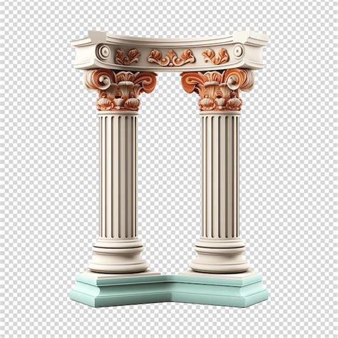 Colonne Grecque Isol E Sur Fond Transparent Png Psd Premium