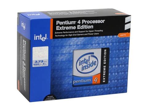 Intel Pentium 4 Extreme Edition 3 73 Prescott Single Core 3 73 Ghz Lga 775 Bx80547ph3733f Em64t