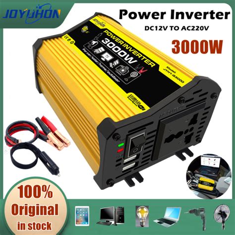 Joyuhon 3000w Solar Inverter 12v To 220v Modified Sine Wave Solar Converter With Dual Usb