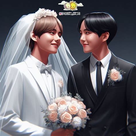 Pin By Ellinor Munther On Bts Vkook Fanart Taekook Wedding