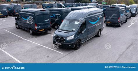 A Fleet Of Amazon Prime Delivery Vans Editorial Stock Photo Image Of