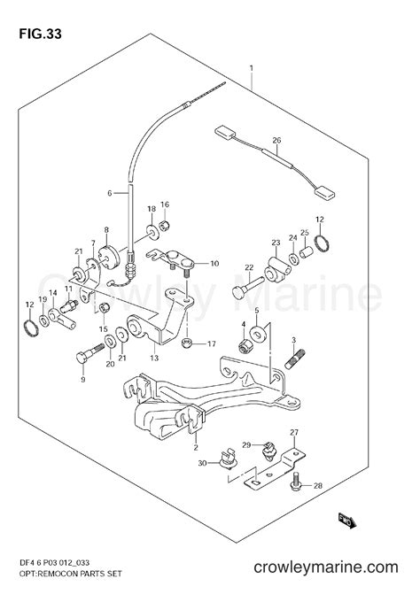 Opt Remocon Parts Set Serial Range Four Stroke Outboard Df F