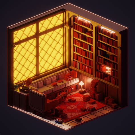 Artstation Voxel Library Florian Falcucci Cafe Interior Design