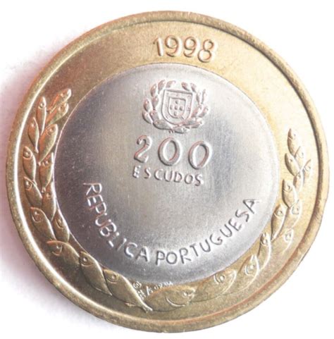 1998 PORTUGAL 200 ESCUDOS Expo 98 High Quality Bi Metal Coin Bin