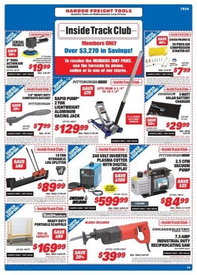 Inside Track Club Harbor Freight Tools