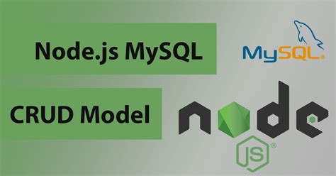 Node Js Mysql Database Crud Model Express Tutorial Ahmed Shaltout