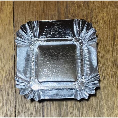 Disposable Paper Plate Silver Laminated Siomai Kikiam Plate Tray