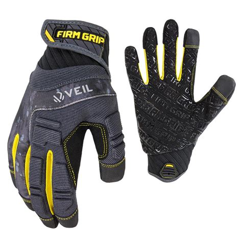 Firm Grip Pro Grip Large Black Synthetic Leather High Performance Glove